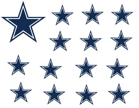 Dallas Cowboys Logo Stars NFL Edible Cupcake Topper Images ABPID05580