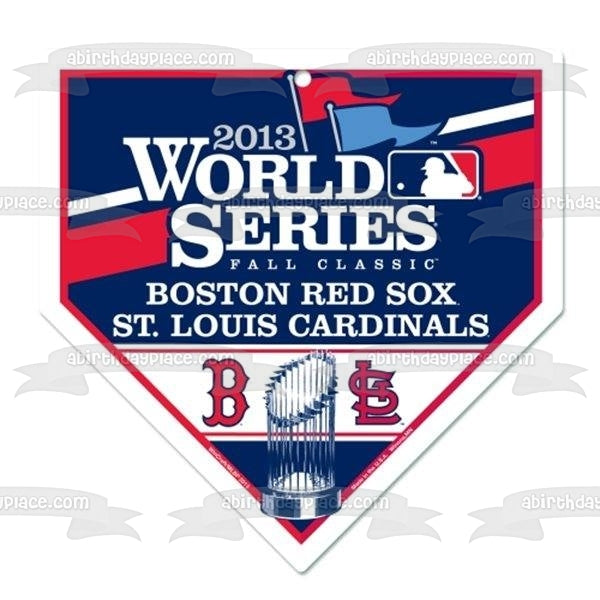World Series 2013 Boston Red Sox St. Louis Cardinals Logo MLB Edible Cake Topper Image ABPID05732