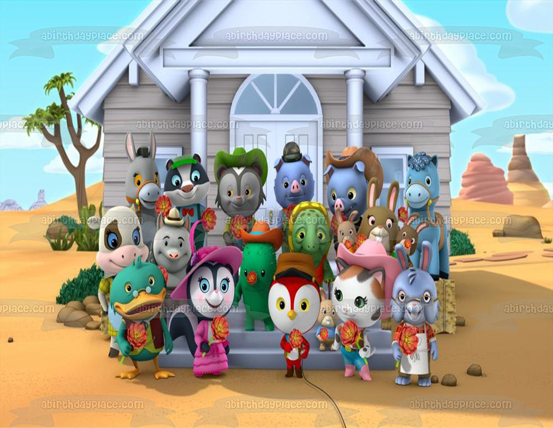 Sheriff Callie's Wild West Toby Deputy Peck and Pricilla Skunk Edible Cake Topper Image ABPID05735