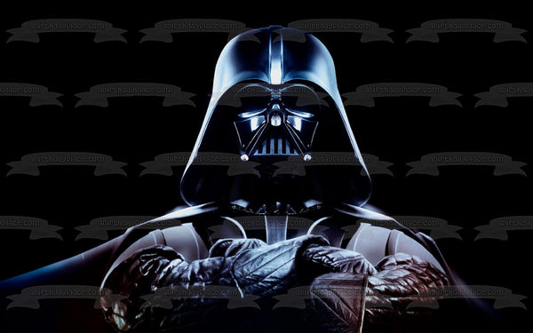 Star Wars Darth Vader Black Background Edible Cake Topper Image ABPID05749