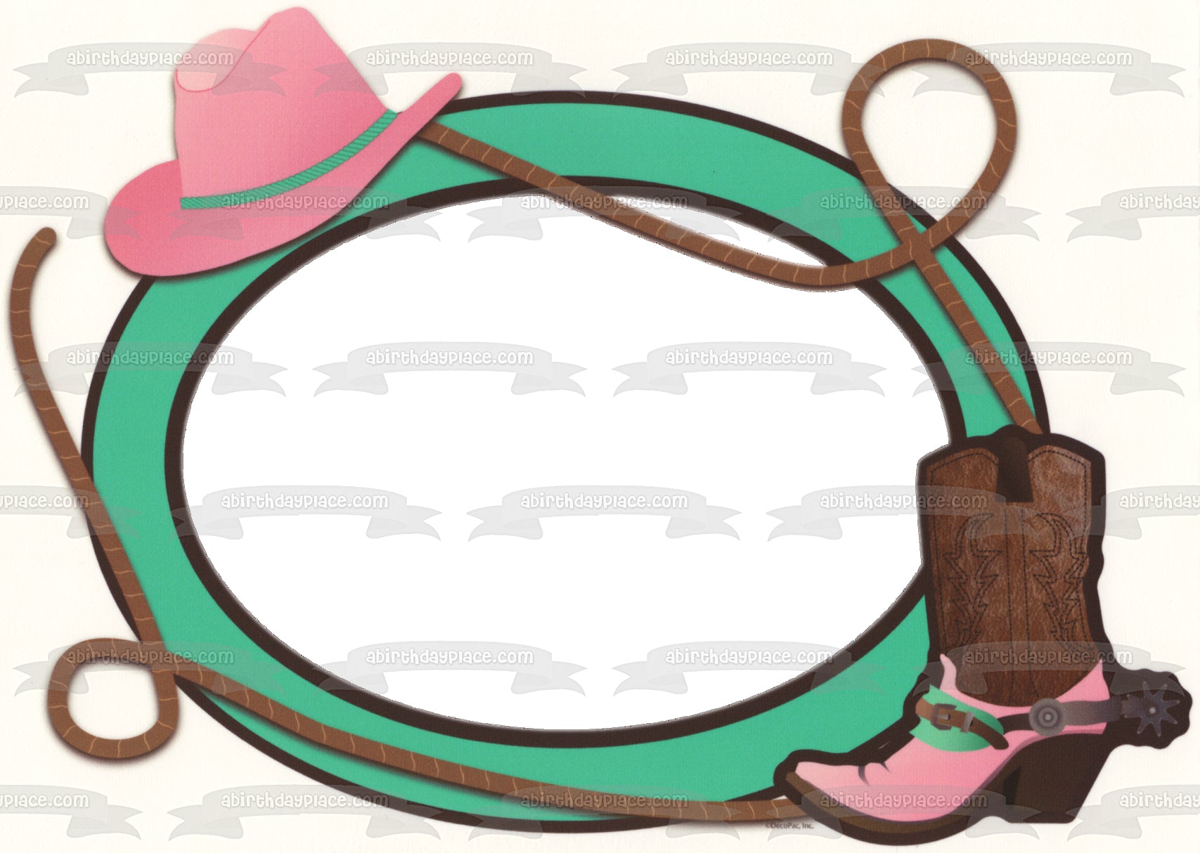 Cowgirl Hat Cowgirl Boot and Rope Edible Cake Topper Image Frame ABPID – A Birthday Place cowgirl-hat-cowgirl-boot-and-rope-edible-cake-topper-image-frame-abpid-a-birthday-place