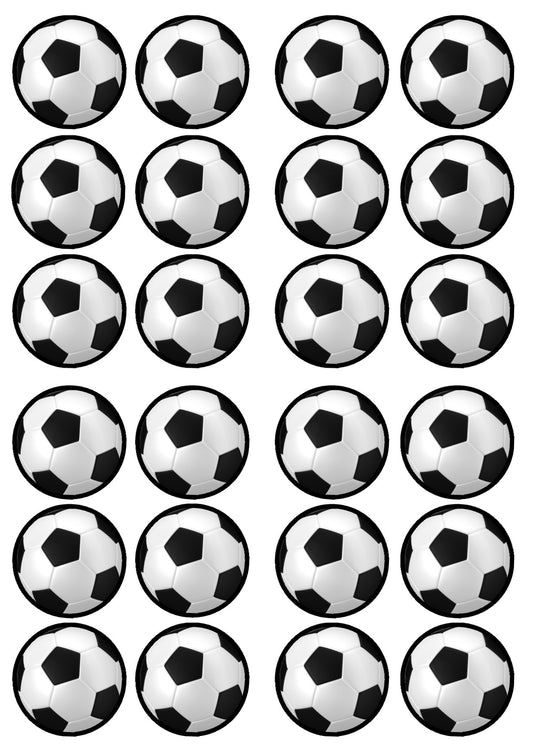 Soccer Balls Sports Edible Cupcake Topper Images ABPID05815