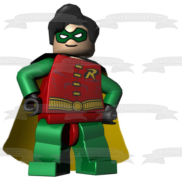 LEGO  Robin and His Cape Edible Cake Topper Image ABPID05837