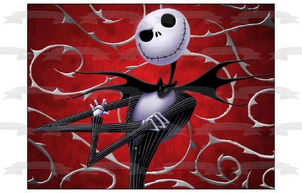 The Nightmare Before Christmas Jack Skellington Edible Cake Topper Image ABPID05854