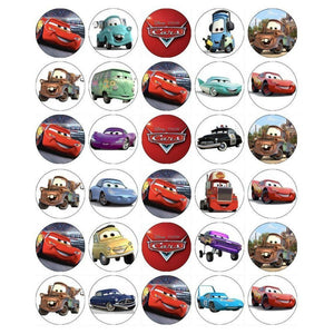 Disney Cars Mater Sir Tow Mater Fillmore Lightening McQueen Edible Cupcake Topper Images ABPID05895
