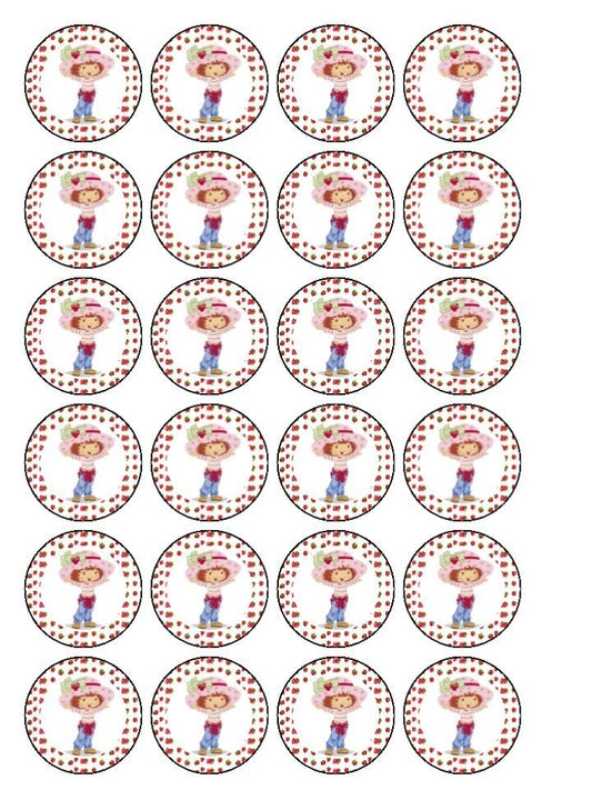Strawberry Shortcake Edible Cupcake Topper Images ABPID05911