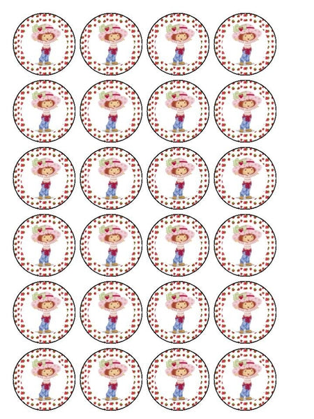 Strawberry Shortcake Edible Cupcake Topper Images ABPID05911