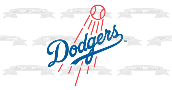 Los Angeles Dodgers MLB Baseball Edible Cake Topper Image ABPID06143