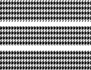 Houndstooth Pattern Black and White Edible Cake Topper Image Strips ABPID06394