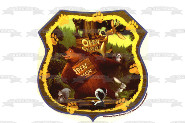 Open Season Boog Elliot Maria McSquizzy and Buddy Edible Cake Topper Image ABPID06395