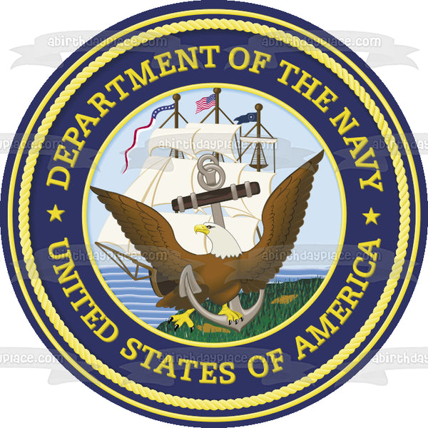 United States of America Department of the Navy Seal Edible Cake Topper Image ABPID06399