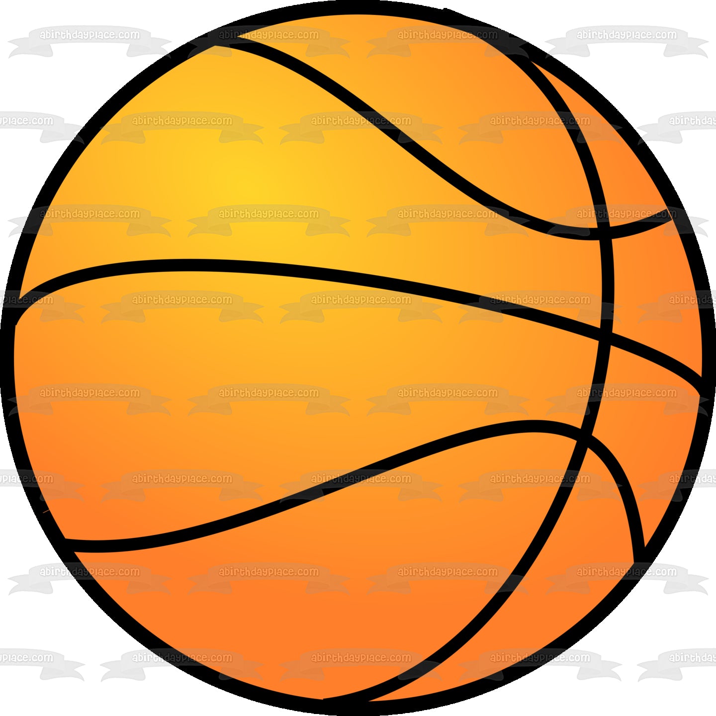 Basketball Edible Cake Topper Image ABPID06413