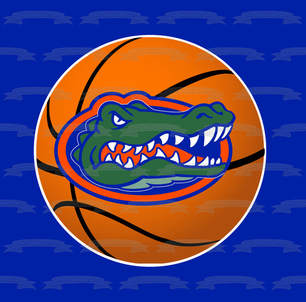 University of Florida Florida Gators Basketball Logo Edible Cake Topper Image ABPID06434