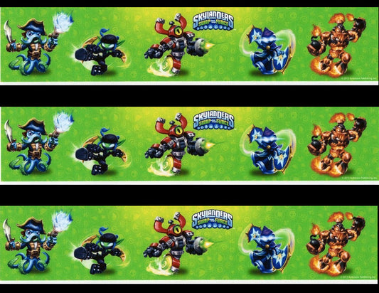 Skylanders Swap Force Wash Buckler Magna Charge Stealth Elf Edible Cake Topper Image Strips ABPID06553