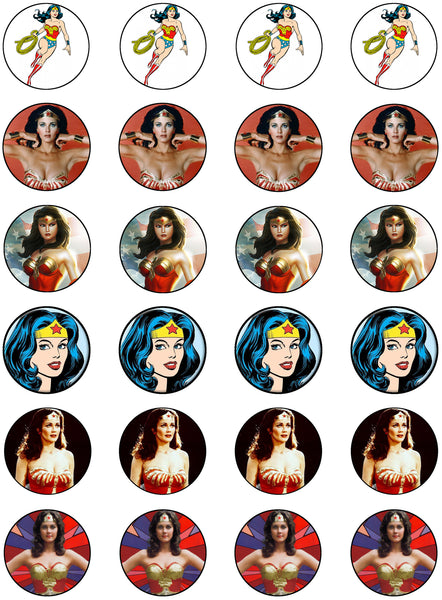 DC Comics Wonder Woman Assorted Pictures Edible Cupcake Topper Images ABPID06658