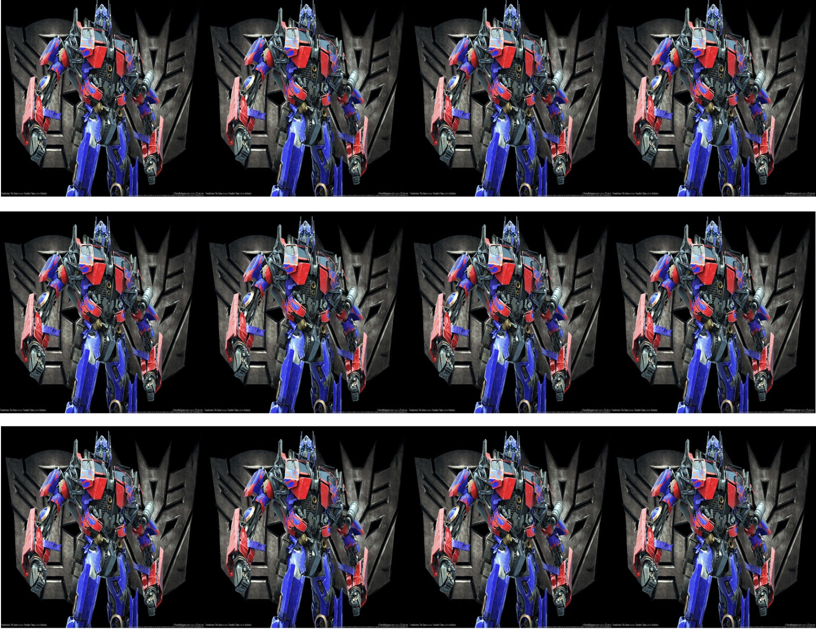 Transformers Optimus Prime with a Black Background Edible Cake Topper Image Strips ABPID06664