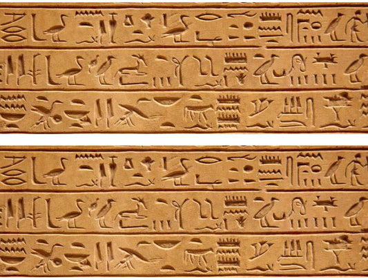 Tiras de imágenes comestibles para decoración de tartas con patrón de jeroglíficos del Antiguo Egipto ABPID06750