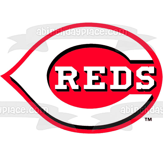 Cincinnati Reds Primary Logo MLB Baseball Edible Cake Topper Image ABPID06752