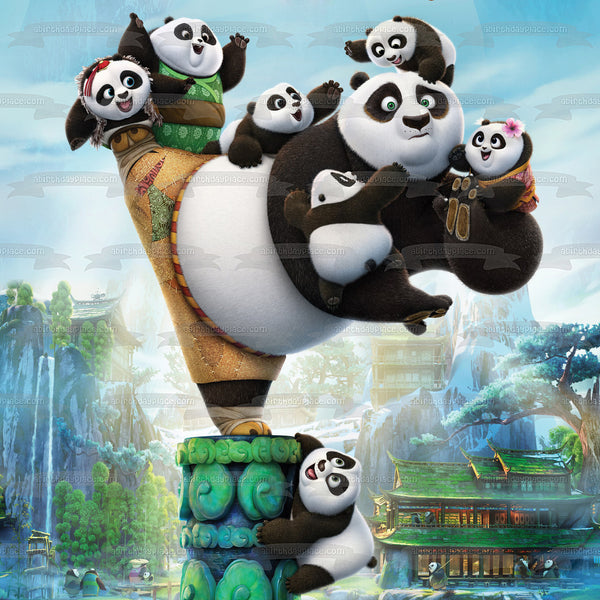 Kung Fu Panda 3 Po and Lei Lei Edible Cake Topper Image ABPID06814