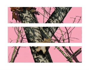 Pink Camouflage Mossy Oak Trees Edible Cake Topper Image Strips ABPID06878