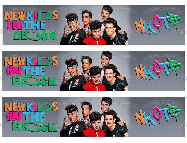 New Kids on the Block Danny Jordan Donny Joe and Jonathan Edible Cake Topper Image or Strips ABPID06906