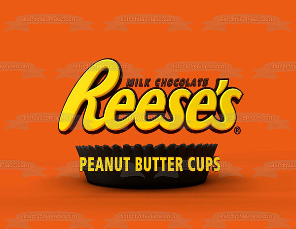Reese's Milk Chocolate Peanut Butter Cups Edible Cake Topper Image ABPID07012