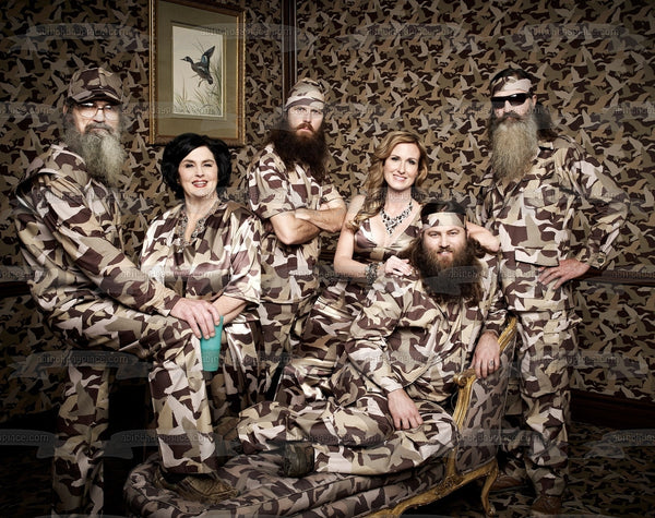 Duck Dynasty Robertson Family Duck Commander Camouflage Camo Edible Cake Topper Image ABPID07192