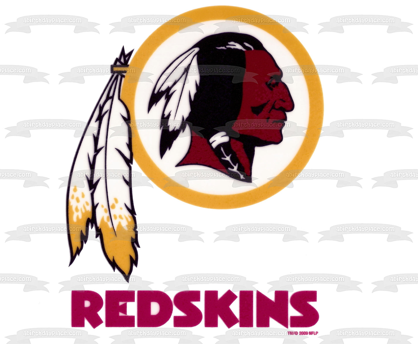Washington Redskins Primary Logo NFL Edible Cake Topper Image ABPID07230