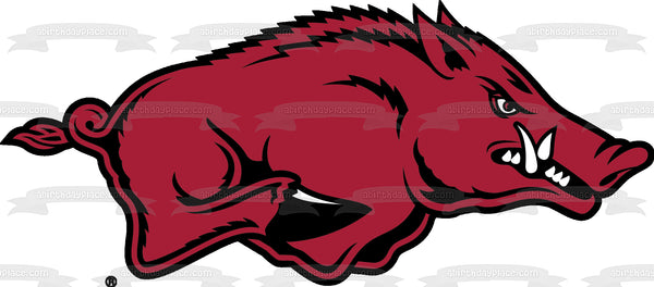 The University of Arkansas Razorbacks Logo NCAA Edible Cake Topper Image ABPID07237