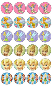 Tinkerbell Wings Flowers Fawn Rosetta Edible Cupcake Topper Images ABPID07406