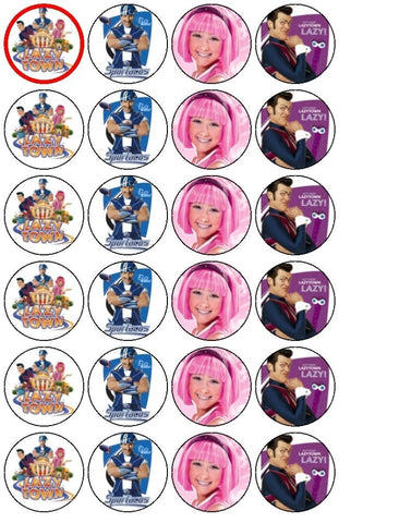 Lazy Town Stephanie Sportacus Robbie Rotten Edible Cupcake Topper Images ABPID07445