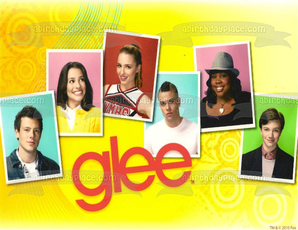 Glee Kurt Hummel Santana Lopez Mercedes Jones Finn Hudson and Puck Edible Cake Topper Image ABPID07453