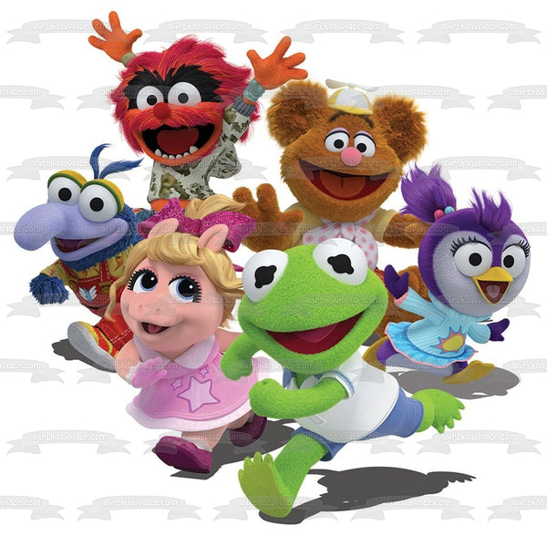 Muppet Babies Kermit Miss Piggy Gonzo Animal Fozzie Bear and Summer Edible Cake Topper Image ABPID07510