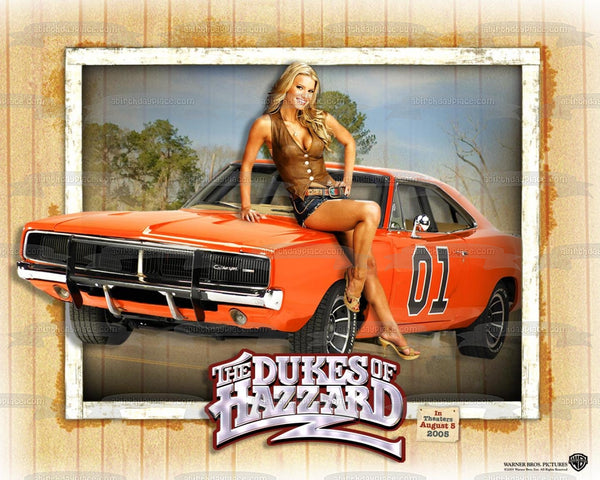 The Dukes of Hazzard Logo the General and Daisy Duke Edible Cake Topper Image ABPID07524