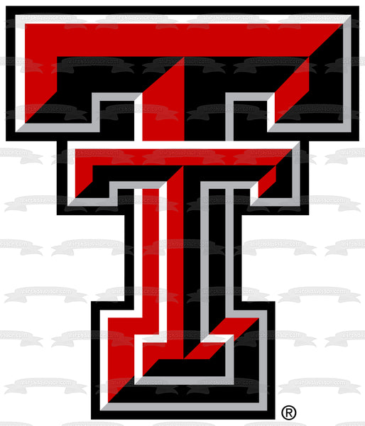 Texas Tech University Logo NCAA Edible Cake Topper Image ABPID07607