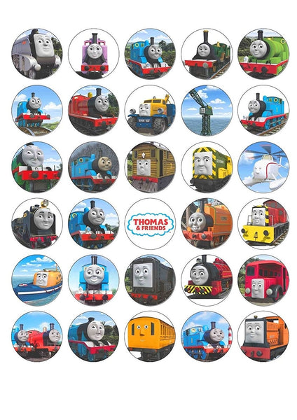 Thomas and Friends Henry Harold James Edward Emily Percy Toby Cranky Iron Bert Edible Cupcake Topper Images ABPID07675