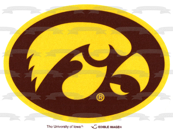 University of Iowa Hawkeyes Logo NCAA Edible Cake Topper Image ABPID07734