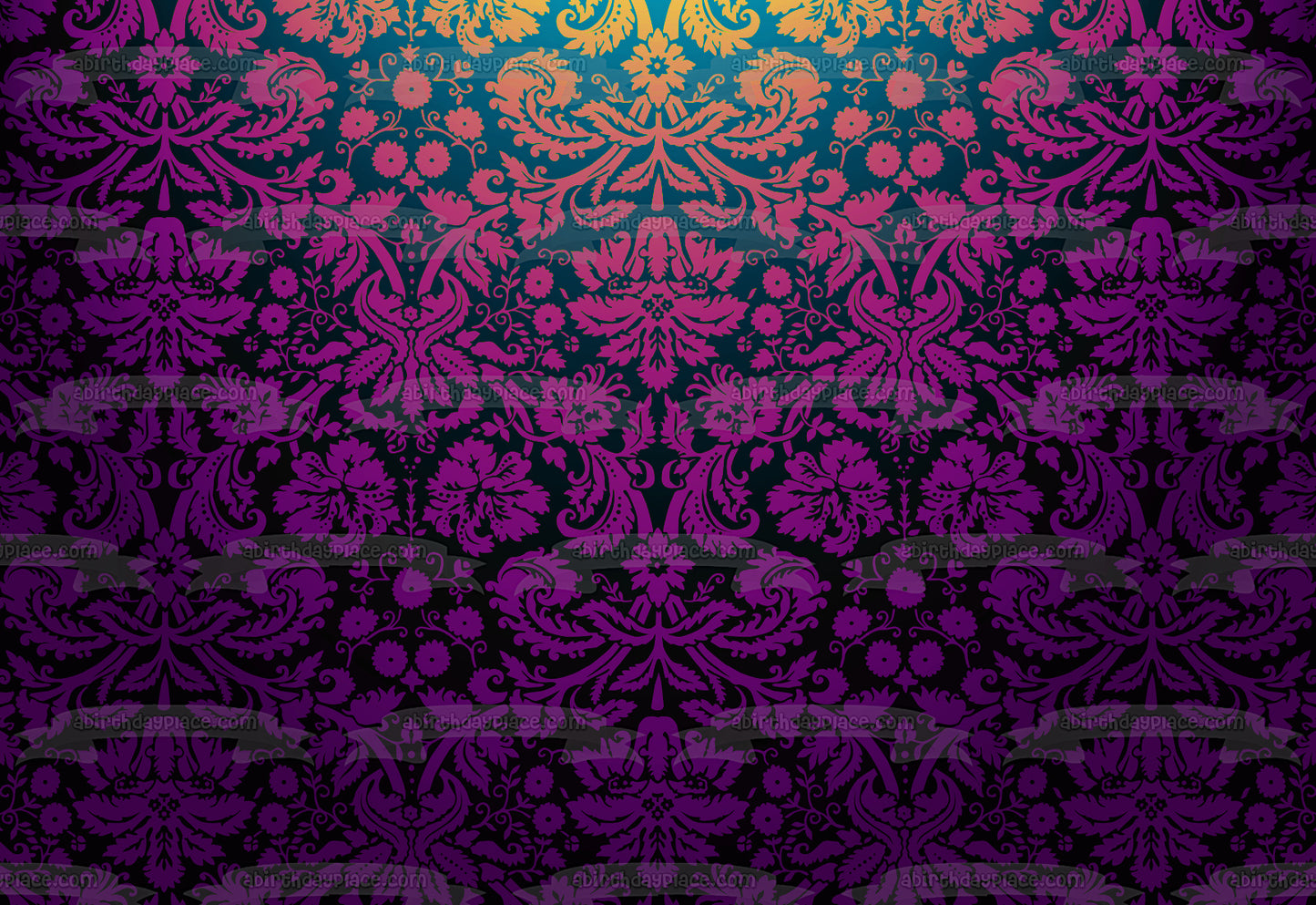 Pink and Purple Damask Background Pattern Edible Cake Topper Image ABPID07856