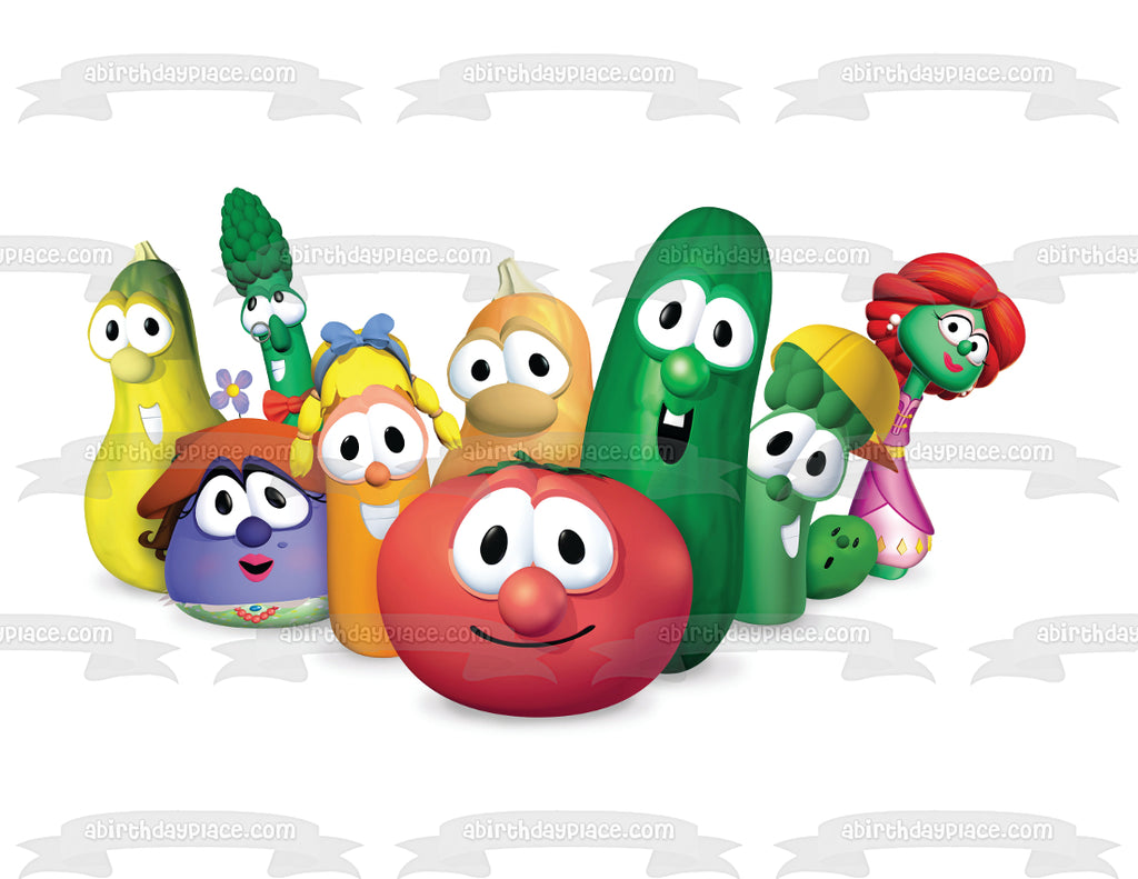 Veggietales Bob the Tomato Larry the Cucumber and Junior Asparagus Edi