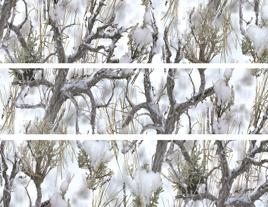 Snowy Trees Edible Cake Topper Image Strips ABPID08057