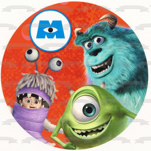 Monsters Inc Sully Boo and Mike Kwazowski Edible Cake Topper Image ABPID08077