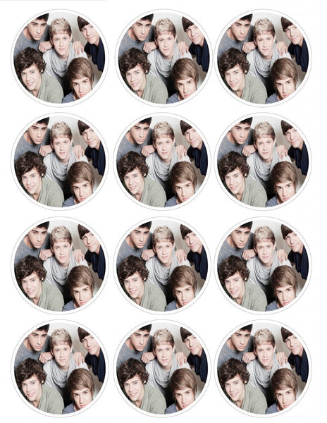One Direction Niall Horan Liam Payne Harry Styles Louis Tomlinsonband Zayn Malik Edible Cupcake Topper Images ABPID08314