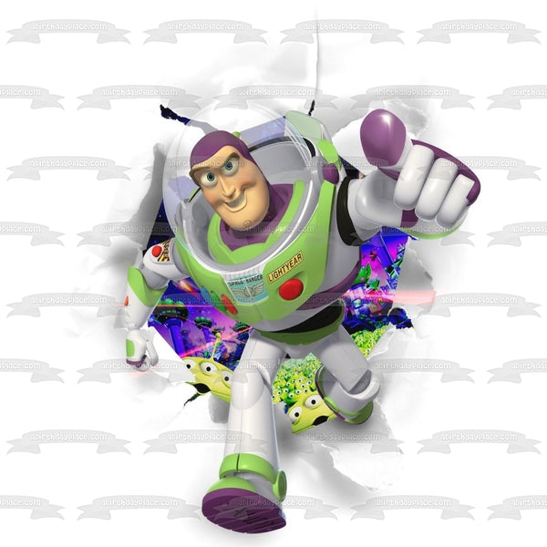 Toy Story Buzz Lightyear Space Ranger Edible Cake Topper Image ABPID08447
