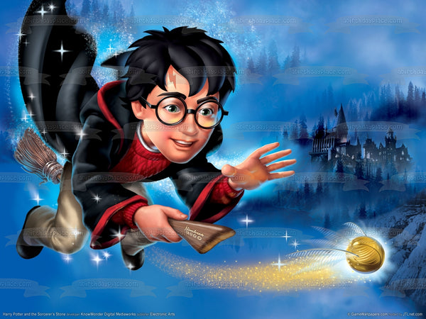 Harry Potter Cartoon Hogwarts School Edible Cake Topper Image ABPID08454