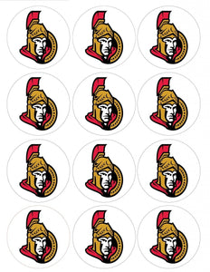 Ottowa Senators Logo NHL National Hockey League Edible Cupcake Topper Images ABPID08507