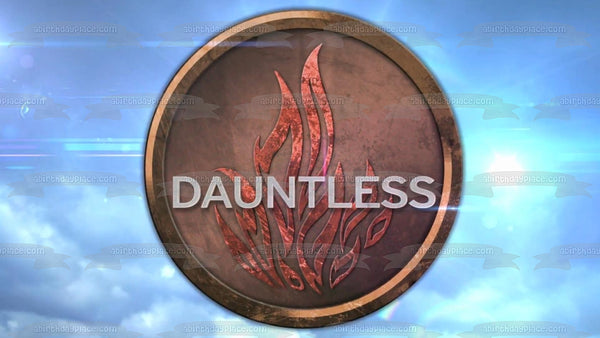 Divergent Dauntless Emblem the Brave Edible Cake Topper Image ABPID09002