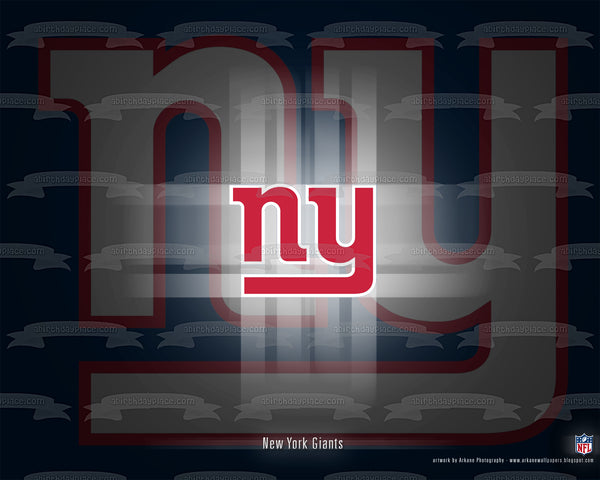 New York Giants Logo Professional American Football Team NFL Edible Cake Topper Image ABPID09046