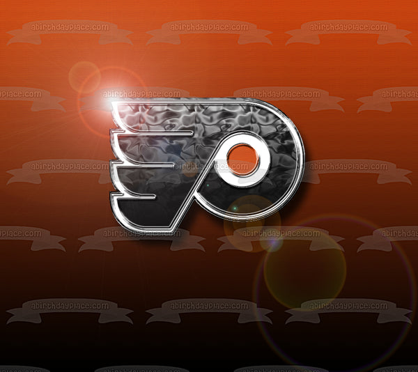 The Philadelphia Flyers Logo Sports Professional Ice Hockey Team NHL Edible Cake Topper Image ABPID09124