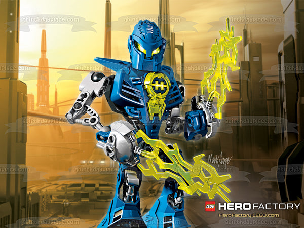 LEGO Hero Factory Mark Surge the Livewire Alpha 1 Team Edible Cake Topper Image ABPID09185