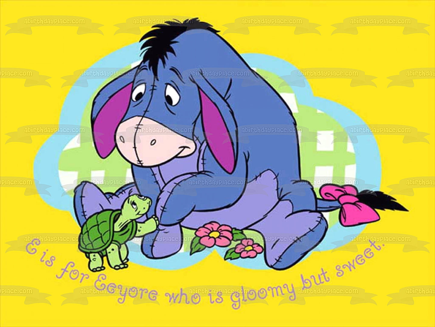 Disney Winnie the Pooh E Is for Eeyore Gloomy Sweet Edible Cake Topper Image ABPID09199